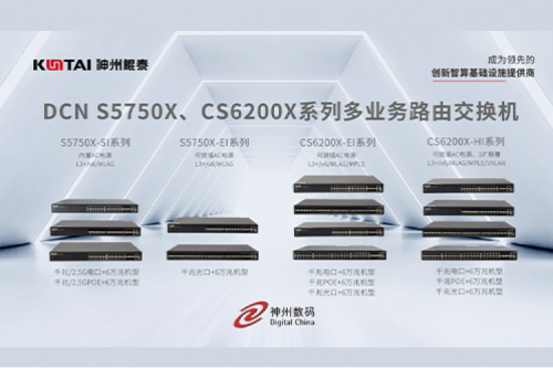 智算产品丨今年会jinnianhui金字招牌DCN S5750X、CS6200X系列多业务路由交换机新品上市